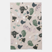 Groen Terrazzo Patroon Theedoek (Verticaal)