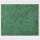 Groen textiepatroon voor mozaïekGlas in lood Cadeaupapier (Vlak)