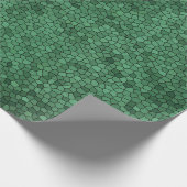 Groen textiepatroon voor mozaïekGlas in lood Cadeaupapier (Hoek)