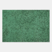 Groen textiepatroon voor mozaïekGlas in lood Inpakpapier Vel (Voorkant 3)