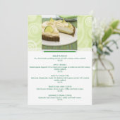 Groen thema aanpasbaar dessertmenu menu (Staand voorkant)