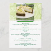 Groen thema aanpasbaar dessertmenu menu (Voorkant)