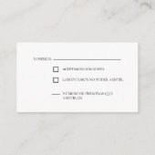 Groen thema Bruiloft RSVP Kaart (Achterkant)