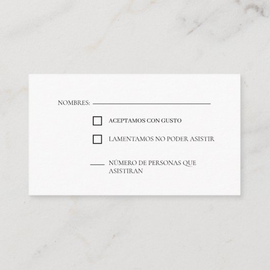 Groen thema Bruiloft RSVP Kaart (Achterkant)