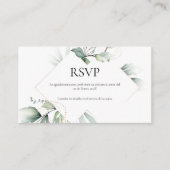Groen thema Bruiloft RSVP Kaart (Voorkant)