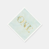 Groen thema ONE servetten - Eerste Verjaardag (Hoek)