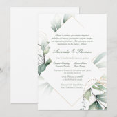 Groen thema spaanse bruiloft uitnodiging (Voorkant / Achterkant)