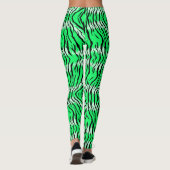 Groen Tijger Dier Huid Patroon Ontwerp Leggings (Achterkant)