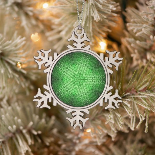 GROEN TIN SNEEUWVLOK ORNAMENT (Boom)
