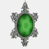 GROEN TIN SNEEUWVLOK ORNAMENT (Links)