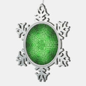 GROEN TIN SNEEUWVLOK ORNAMENT (Rechts)