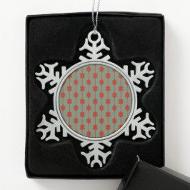 Groen Tin Sneeuwvlok Ornament