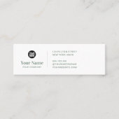 Groen tiny business logo simpel modern minimalisti mini visitekaartje (Voorkant)