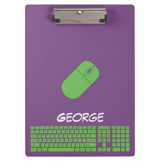 Groen toetsenbord, muis en potlood klembord (Voorkant)