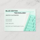 Groen toetsenbord RT Informatietechnologie Visitekaartje (Voorkant)