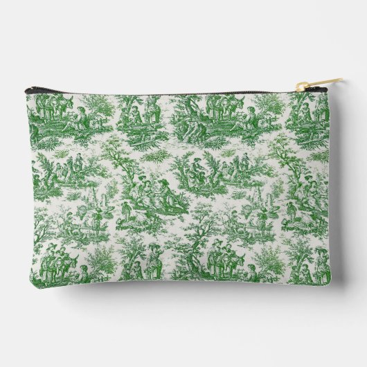  groen toile de jouy bedrukt etui (Achterkant)