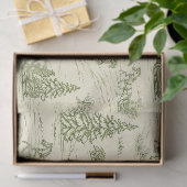 Groen toile kerst slee rit patroon tissuepapier (Geschenk)