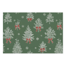 Groen Toile Kerstboom Patroon