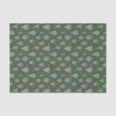 Groen Toile Kerstboom Patroon Tissuepapier (Voorkant)