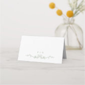 Groen Toile Trouwgevouwen Place Card Chinoiserie Plaatskaartje (Achterkant)