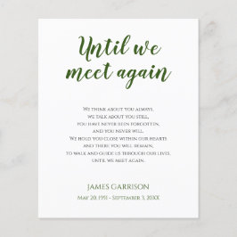 Groen tot we elkaar weer herdenkingsgedicht met fo