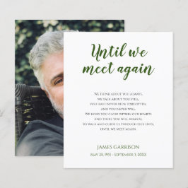 Groen tot we elkaar weer herdenkingsgedicht met fo