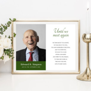 Groen Tot We Elkaar Weer Ontmoeten Rouwdicht Met F Poster