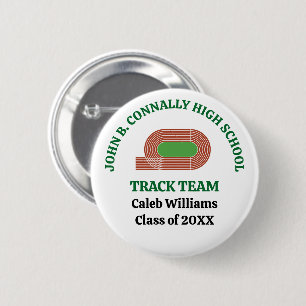 Groen Track Team Op Maat Gemaakte Hardloper Ronde Button 5,7 Cm