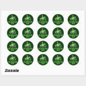 Groen tractorKind Ronde Sticker (Vel)