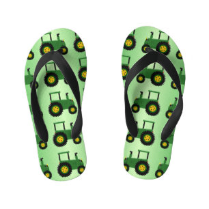 Groen tractorontwerp kinder teenslippers