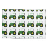 Groen tractorontwerp kussensloop (Achterkant)