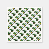 Groen tractorontwerp servetten (Voorkant)