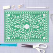 Groen Traditioneel Been Inlegwerk Decoupage Papier (Craft)