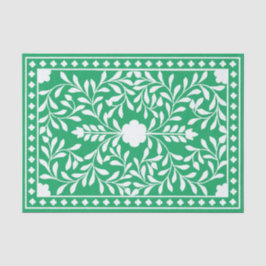 Groen Traditioneel Been Inlegwerk Decoupage Papier