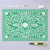 Groen Traditioneel Been Inlegwerk Decoupage Papier (Craft)
