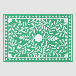 Groen Traditioneel Been Inlegwerk Decoupage Papier
