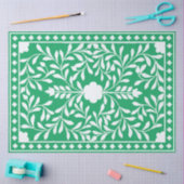 Groen Traditioneel Bot Inlegwerk Decoupage Papier (Craft)