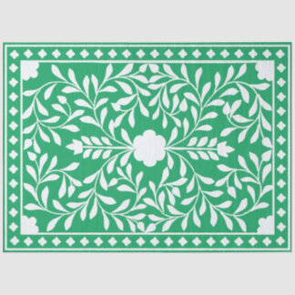 Groen Traditioneel Bot Inlegwerk Decoupage Papier