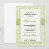 Groen: : Trendy Wedding Bridal Shower-uitnodiginge Kaart (Voorkant / Achterkant)