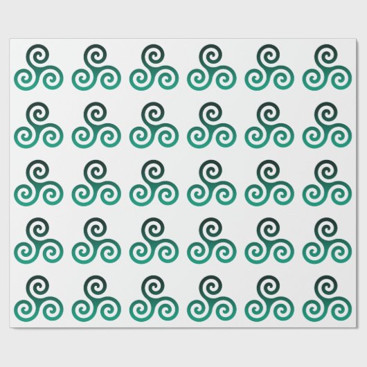 Groen Tris symbool Cadeaupapier (Vlak)