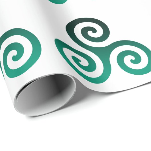 Groen Tris symbool Cadeaupapier (Rol Hoek)