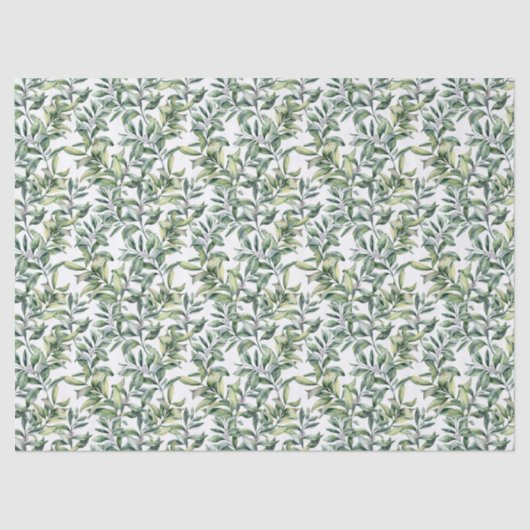 Groen tropisch afval laat weefselpapier achter tissuepapier (Voorkant)