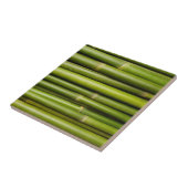 Groen tropisch bamboe Plant botanisch Tegeltje (Zijkant)