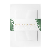 Groen Tropisch blad eenvoudig ontwerp Uitnodigingen Wikkel (Voorkant Voorbeeld)