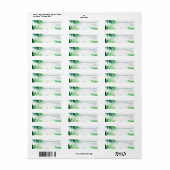Groen Tropisch Blad Retouradreslabel Etiket (Full Sheet)