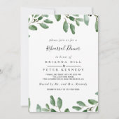 Groen Tropisch Eucalyptus repetitie diner Kaart (Voorkant)