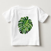Groen Tropisch Leaf Baby T-shirt (Achterkant)