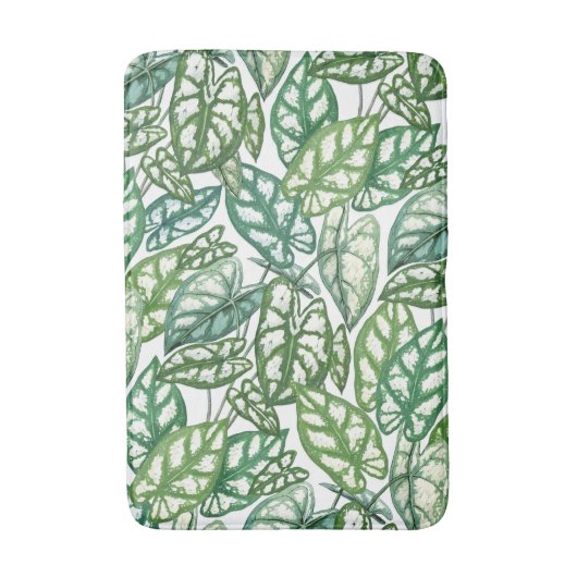 Groen tropisch lederen patroon badmat (Voorkant Verticaal)