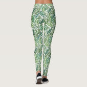 Groen tropisch lederen patroon leggings (Achterkant)