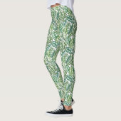 Groen tropisch lederen patroon leggings (Links)